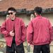 Men's Jacket Jacket Korean Version Casual Stand-up Collar Jacket Loose Top Versatile Baseball_viptrois.com