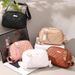 Women's Shoulder Bag - New Quilted Embroidery Crossbody Bag With Metal Accents & Solid Color Strap, Casual Square Camera Purse_viptrois.com