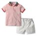 Ins Summer Boys Short Sleeved Polo Shirt Breathable Lapel Top Trendy Children's Shorts Casual Suit Set_viptrois.com
