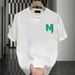 High End And Niche Round Neck Light Luxury Men's Short Sleeved Pure Cotton Fashion Label Printed Youth T-shirt Trend_viptrois.com