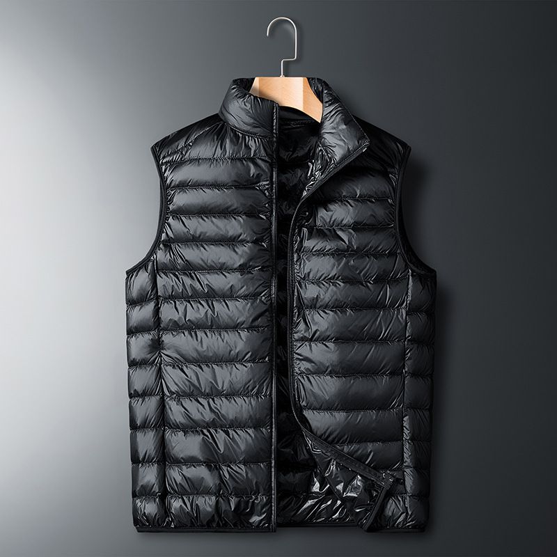Light And Thin White Duck Down Jacket Men's Winter Large Size Loose Youth Short Outdoor Sports Stand-up Collar Warm Jacket_viptrois.com