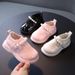 Child's shoes Princess small leather shoes Children's round patent leather big head pearl dance shoes flying knit leather shoes_viptrois.com