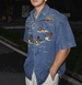 Summer New Embroidered Denim Short Sleeve Shirt Unisex Loose Street Style Trend_viptrois.com