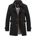 Men's Lightweight Cotton Jacket - Stylish Casual Windbreaker With Wrinkle-Resistant Design For All Seasons (Black, Khaki, Navy, Army Green)"_viptrois.com