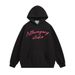 Handwritten Artistic Letter Print Hooded Sweatshirt Men's Loose Trendy Brand Vibe Autumn Winter Casual Sports Shirt_viptrois.com