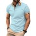 Summer Men's Short Sleeved Polo Shirt Male Business Office Casual Small Twill Fabric T-shirt European And American Plus Size Top_viptrois.com