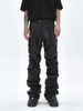 Men's Clothing High street style pleated niche design leather pants unisex same style brand loose wide leg straight long pants_viptrois.com