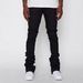 Men's Stretch Denim Stacked Pants - Patchwork Straight Leg Jeans For Streetwear & Urban Fashion_viptrois.com