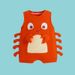 0 3 Years Old Baby Summer New Sleeveless One Piece Romper Small Crab Shape One Piece Romper_viptrois.com