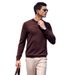 High-end Men's Hair T-piece Worsted Semi-turtleneck Sweater Men's Machine Washable Knitted Bottoming Shirt Men's Clothing_viptrois.com