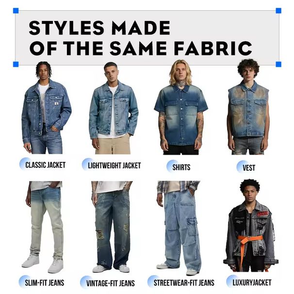 Men's Casual Denim Jacket European American Style Solid Color Distressed Button Workwear Cardigan One Piece_viptrois.com
