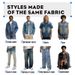 Men's Casual Denim Jacket European American Style Solid Color Distressed Button Workwear Cardigan One Piece_viptrois.com