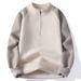 Pure Cross-Border Foreig Trade Kitted Witer Turtleeck Imitatio Velvet Mik Quality Half Zipper Sweater For_viptrois.com