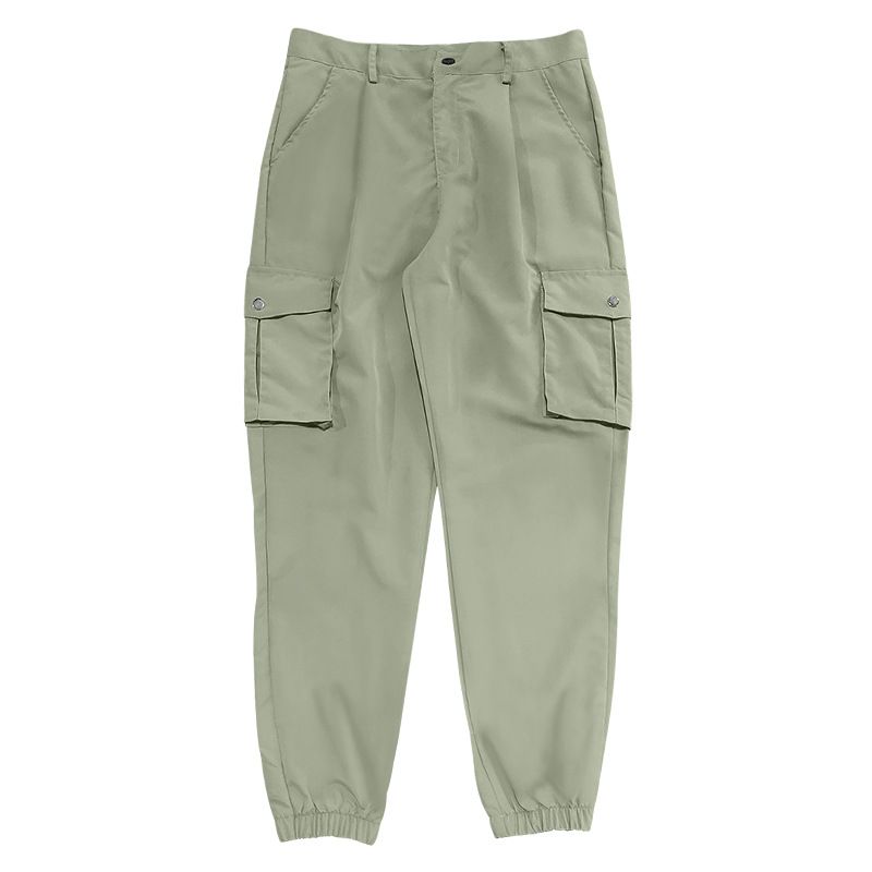 Men's Clothing Spring And Autumn New Multi Pocket Overalls Men's Casual Sports All Match Cuffed Trousers Men_viptrois.com
