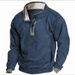 2025 Long Sleeved Casual With Standing Collar, Front Zipper Velvet Sweatshirt For Spring And Autumn, Men's Top_viptrois.com