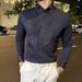 Elegant French Wingtip Collar Dress Shirt For Men – Slim Fit & Pleated Cuffs – Perfect For Banquets & Formal Events_viptrois.com