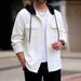 Men's Casual Cardigan Jacket – Lightweight Autumn Outerwear (Black/White/Khaki/Navy, S-XXL)_viptrois.com