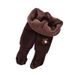 Kid's Clothing Children's winter plus velvet thickened pantyhose for girls Maillard color warm baby big butt leggings_viptrois.com