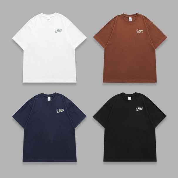 Loom American Street Style 300g Heavyweight Amekaji Round Neck Airplane Print Couple Loose Half Short Sleeve T-Shirt For Men_viptrois.com