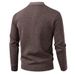 Men's Fashionable V-Neck Knit Sweater With Fleece Lining, Casual Winter Pullover For Autumn & Winter, Warm & Stylish Thermal Shirt _viptrois.com