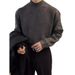 Half Turtleneck Men's Autumn And Winter Trendy Brand High-End Thick Knitted Sweater Lazy Style Slim Fit Inner Layer Base_viptrois.com