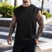 Men's Clothing Knitted Mesh Fitness Sports Slim Vest Running Vertical Striped Vest_viptrois.com
