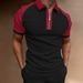 Zipper Short Sleeved Polo Shirt Men's 2025 Summer New Item Solid Color Casual MB13_viptrois.com