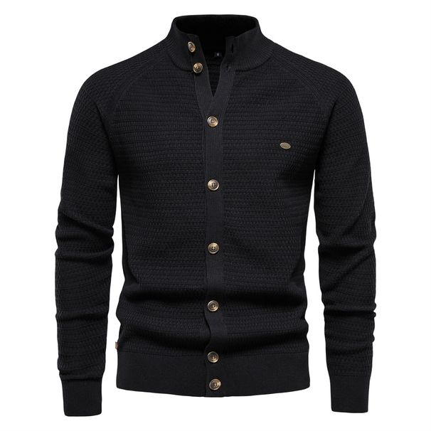 Man's Clothing Men's Cardigan Sweater High Quality Business Sweater Knit For Men_viptrois.com