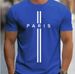 Fashion Men's T-shirt Large Silhouette Loose Printing Sports And Leisure Slim-fit Round Neck Short-sleeved T-shirt_viptrois.com
