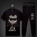 Men's Clothing drop shipping new men's suit hot diamond piglet net celebrity street bombing two piece suit short sleeve T shirt men's ice silk_viptrois.com