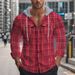 Men's Retro American Flannel Shirt Hooded Jacquard Trendy Casual Plaid Coat Autumn Winter Men's Clothing_viptrois.com