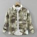 Tie Dye Trendy Long Sleeved Shirt For Men, Fashionable And Versatile, Artistic And Casual Loose Top_viptrois.com
