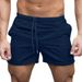 Men's Quick-Dry Beach Shorts With Drawstring Waist - Lightweight Polyester Casual Summer Shorts For Swimming, Travel & Outdoor Activities _viptrois.com