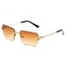 Frameless Leopard Print Metal Sunglasses - High-End Fashion Eyewear For Men & Women (UV400 Protection)_viptrois.com