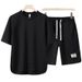 Hot Sale Short Sleeved T Shirt Men's Casual Suit High Quality Men's Summer High End Matching Round Neck Breathable Cool Suit_viptrois.com