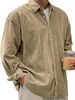 K New Arrival Men's Long Sleeve Loose Thick Casual Shirts Jackets_viptrois.com
