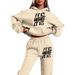 Cross-Border European American Trade New And Sweatpants Trendy Casual Sports Fashion Loose Hooded Sweatshirt Set With_viptrois.com
