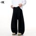 Men's Clothing Draped Scimitar Design Trousers Men And Women Loose Wide Leg Casual Trousers_viptrois.com