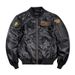 Men's MA1 Bomber Jacket - Slim Fit Lightweight Flight Coat With Embroidery, Ribbed Hem & Zipper Closure, Korean Streetwear Style_viptrois.com