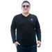 Large Size Men's Autumn Dark Pattern Plaid T-shirt Men's Winter Warm Bottoming Shirt Men's Guochao Fattened Plus Size T-shirt_viptrois.com
