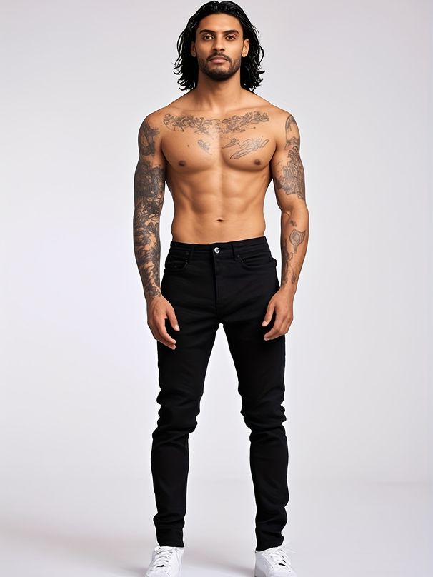 Men's Clothing Men's Slim Fit Skinny Jeans Street Style Summer Hip Hop Versatile Washed For Formal & Casual Slim Fit Skinny Jeans_viptrois.com