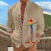 Vintage Sailboat Shirts Men Fashion Casual Single Breasted Shirt Male Outdoor Standing Collar Long Sleeve Tops Homme Camisas_viptrois.com