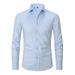 Men's Stretch Comfort Dress Shirt – Wrinkle-Resistant & Non-Iron, Breathable 4-Way Elastic Fabric, Classic Fit For Office & Business Casual_viptrois.com
