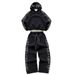 Men's Clothing Sweatshirt And Trousers Cursive Letter Print Men's Trendy Streetwear Hooded Zip-Up Sweatshirt & Pants Set With Graffiti Letter Print_viptrois.com