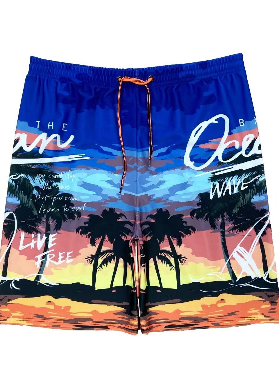 Men's Clothing New Summer Men's Beach Swimming Trunks Loose Medium Length Extended Plus Size Printing Fashion Hot Spring Surfing_viptrois.com