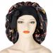 New Cross Border Satin Printed Nightcap Hot Sale Wide Brim Ribbon Extra Large Shower Cap One Piece Dropshipping_viptrois.com