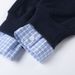 Two-Piece Color Block Plaid V-Neck Sweatshirt Niche Design Spring And Autumn Trendy Men's Turn-Down Collar Pullover_viptrois.com