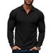 New Men's Polo Shirt Long Sleeve Button-down Solid Color Popular Pullover Knitwear Streetwear Clothing_viptrois.com