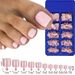 100 Pieces Of Solid Color Toe Wear Nail Tips Simple Advanced Ladies Boxed Toe Nail Art Nail Tips_viptrois.com