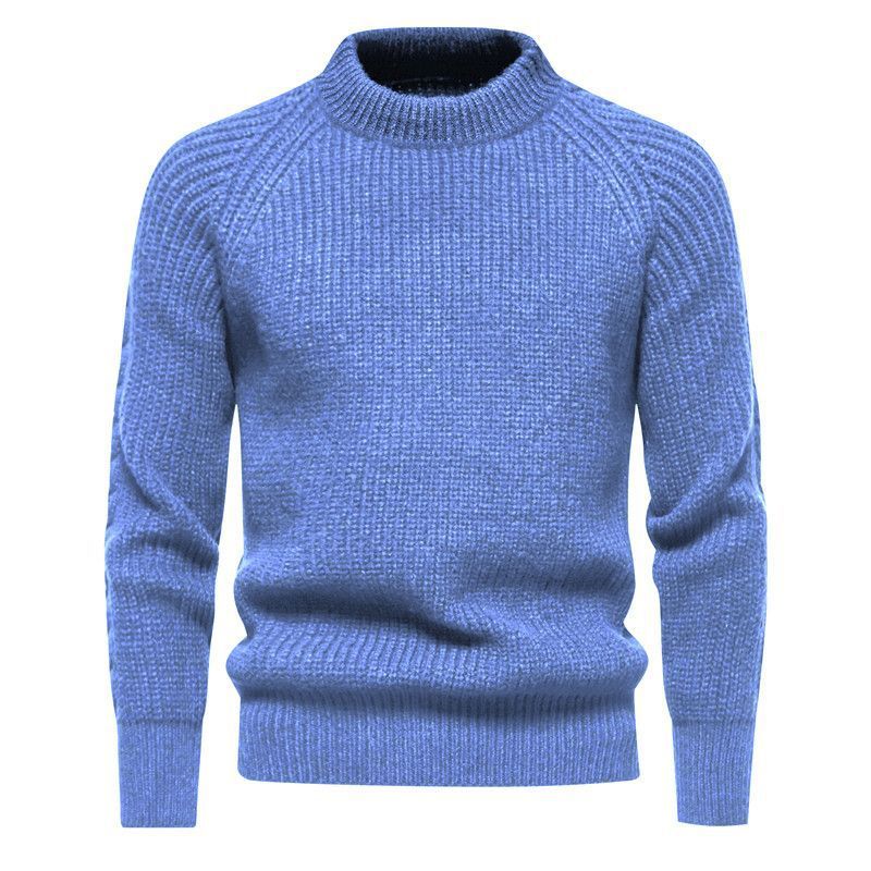Men's Clothing Retro Thick Sweater Men's Vintage Knit Sweater Winter Warm Thick Cable Pullover Retro Style Casual Turtleneck Wool Blend_viptrois.com